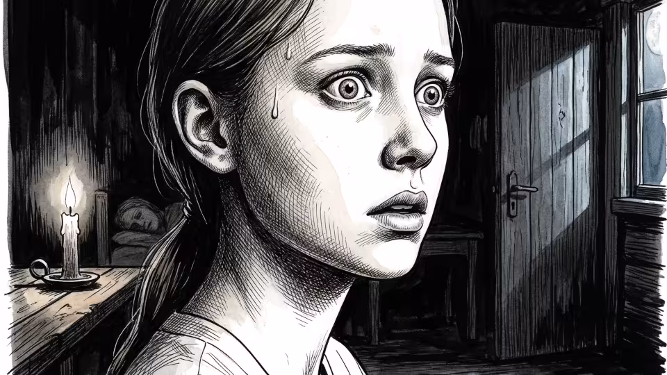 Vyděšená dívka