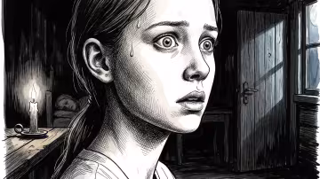 Vyděšená dívka